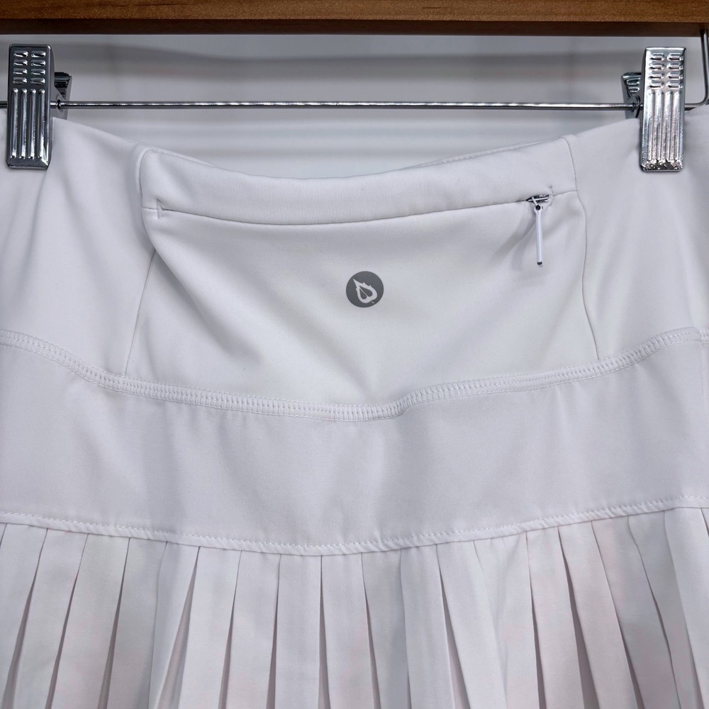 Baleaf Women White Pleated Running Skirt Tennis Skort with Pockets Size Medium - Picture 3 of 7